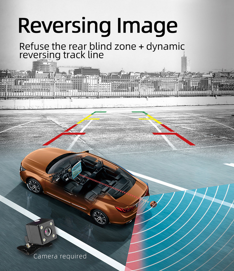 ESSGOO 10,1 colio 360° pasukamas ekranas automobilinis radijas 1 din Android Bluetooth GPS stereo daugialypės terpės grotuvas Mirrorlink FM MP5 WiFi