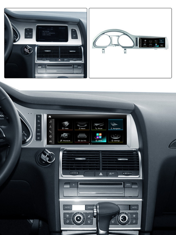 NaviFly Snapdragon 662 Android12 multimedijski player u automobilu za Audi Q7 2005-2009 2010-2015 Bežični Carplay GPS 1920*720 Blu-Ray