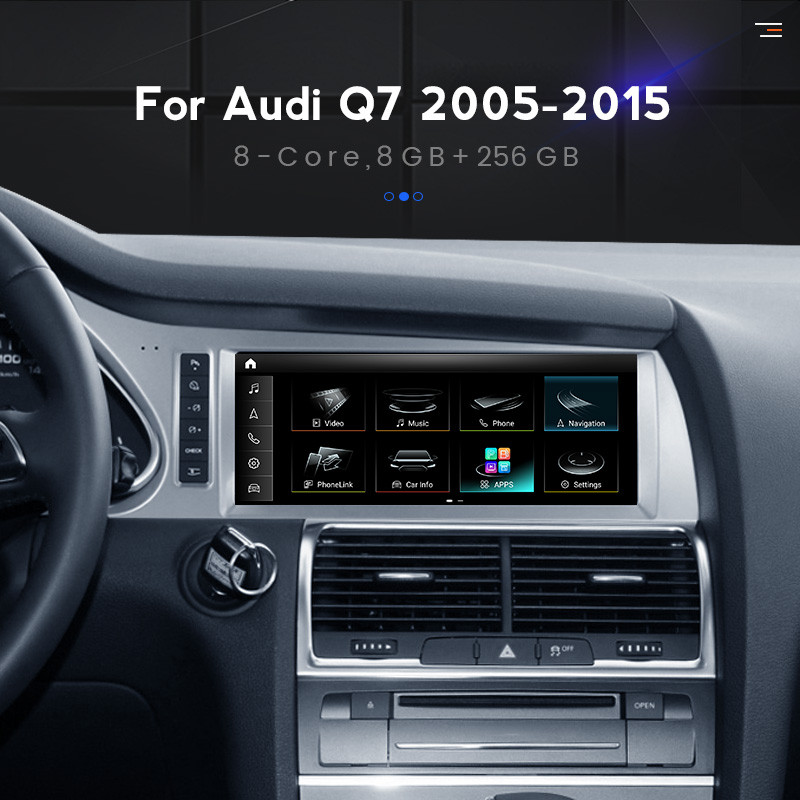 NaviFly Snapdragon 662 Android12 multimedijski player u automobilu za Audi Q7 2005-2009 2010-2015 Bežični Carplay GPS 1920*720 Blu-Ray