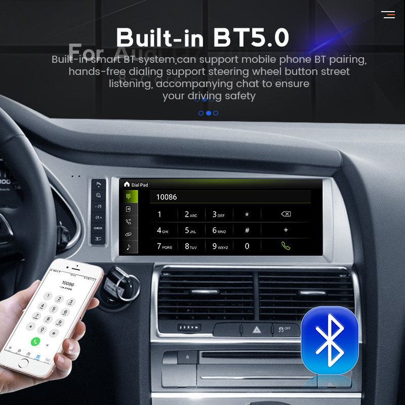 NaviFly Snapdragon 662 Android12 multimedijski player u automobilu za Audi Q7 2005-2009 2010-2015 Bežični Carplay GPS 1920*720 Blu-Ray
