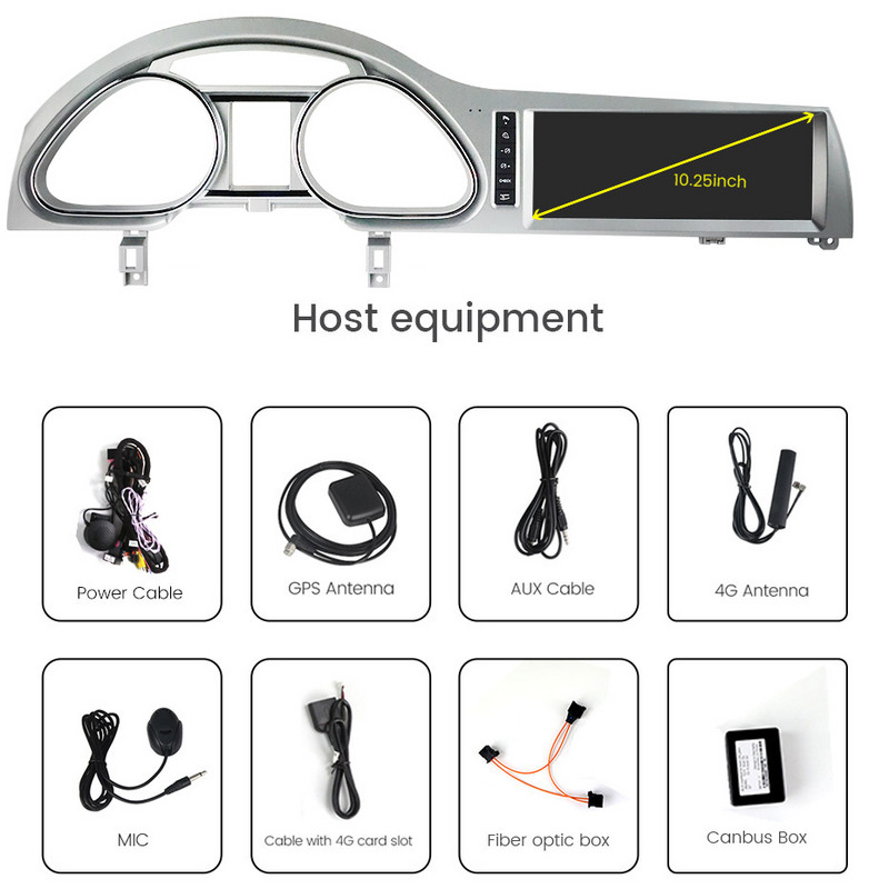 NaviFly Snapdragon 662 Android12 multimedijski player u automobilu za Audi Q7 2005-2009 2010-2015 Bežični Carplay GPS 1920*720 Blu-Ray