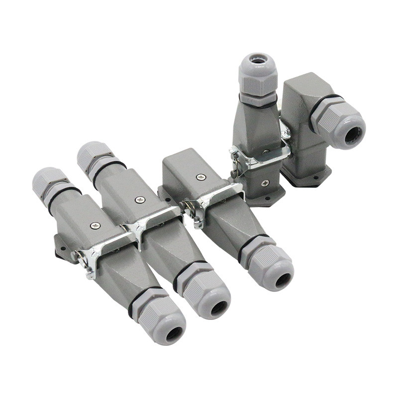 HDC-HA stačiakampė didelės apkrovos jungtis 10A 16A 4 5 6 8 Pin Core Aviation vandeniui atsparus pramoninis kištukinis lizdas