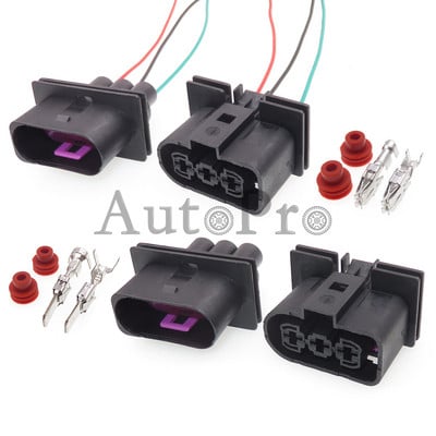 1 set 3 rupe 1J0906443 1J0 906 443 1J0 906 233 1J0906233 Utičnica kabela elektroničkog ventilatora automobila s priključkom Automatski utikač hladnjaka za VW
