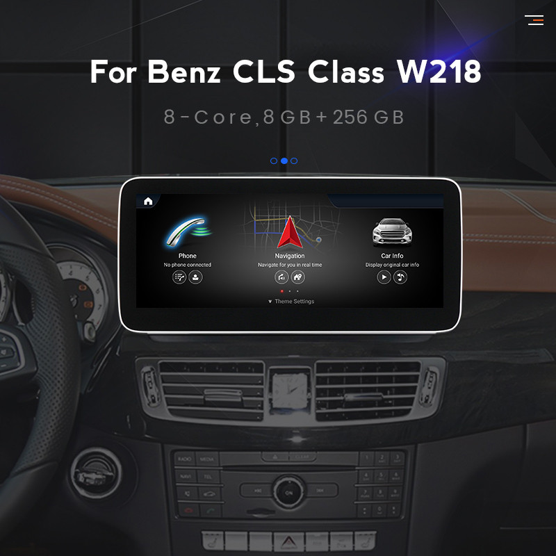 12,5" NaviFly Android12 autós multimédiás kijelző Mercedes-Benz CLS W218 osztályú vezeték nélküli Carplay DSP teljes képernyős érintőképernyős 4G 8 maghoz