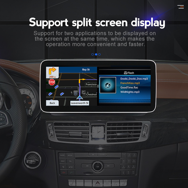 12,5" NaviFly Android12 autós multimédiás kijelző Mercedes-Benz CLS W218 osztályú vezeték nélküli Carplay DSP teljes képernyős érintőképernyős 4G 8 maghoz