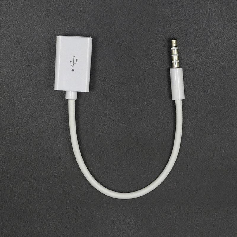 Cablu mașină de 3,5 mm, mufă AUX pentru mașină, mufă, mufă, mufă, mufă, mufă, mufă, mufă, mufă, USB 2.0, mamă, adaptor convertor, culoarea alb-negru poate alege