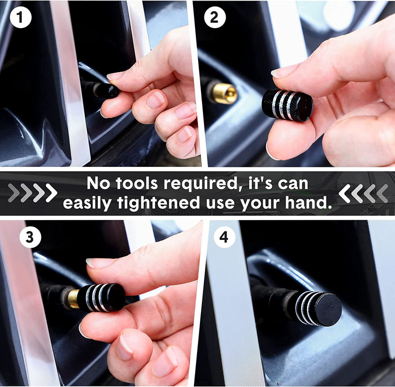 Automobilių padangų vožtuvų dangteliai aliuminio lydinio padangų ratlankių dangteliai oro dulkių vandeniui atsparūs vožtuvų kotų dangteliai motociklams sunkvežimiams dviračiams