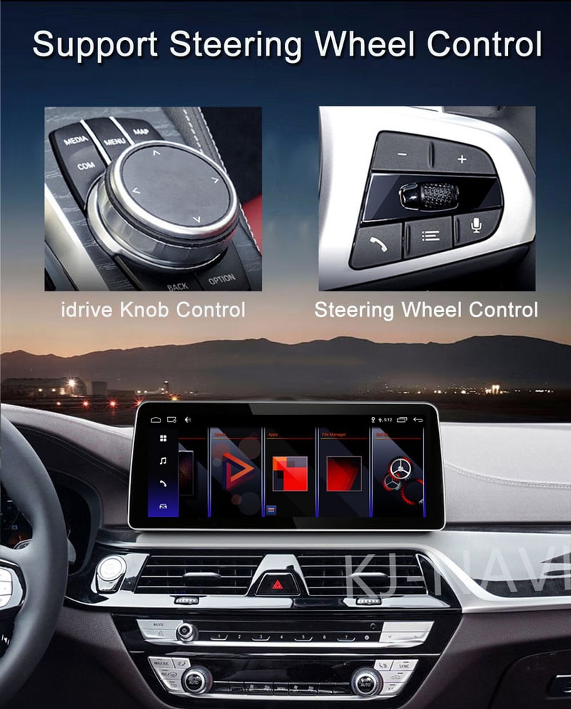 ID 8 BMW F06 F12 F13 CIC NBT rendszerhez 10,25" 1280*480P autómonitor IPS képernyő Android 12 Carplay + Auto