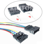 1 set 6 pini 4B0971978B Priză cablu audio pentru Tweeter auto 1-1241370-3 1-1703874-1 Conector auto nesigilat cu fire