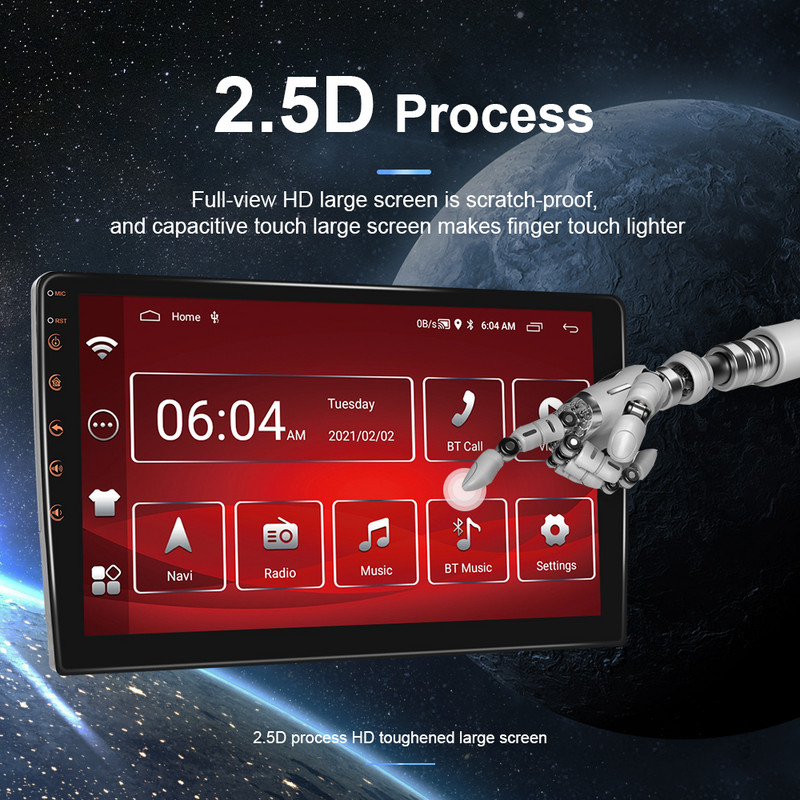 Podofo Android 11 Autoradio Auto Radio 32G 2 Din 7"/9"/10" Universal WIFI GPS Car Audio Multimedia Player pentru Nissan Toyota Kia