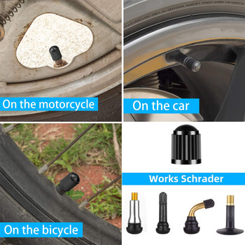 Капачки за въздушни вентили за гуми, пластмасови капачки за клапани на стеблото на гумата, универсални капаци на стеблото на гумата на колелото за автомобили, велосипеди, камиони, мотоциклети