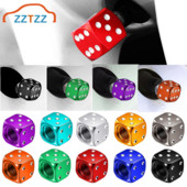 4Pcs Dice Style Kapice ventila za gume za automobile Motocikli Bicikli Kapice za bradavice od aluminijske legure Ventil za zrak u gumama Kapice kotača otporne na prašinu