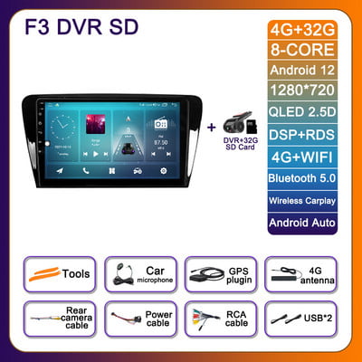 10.1 inch Android 12 pentru Skoda Octavia 2013 - 2018 Radio auto SWC 4G ADAS Navigație GPS Autoradio Multimedia Stereo DSP Player