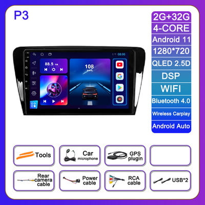 10.1 inch Android 12 pentru Skoda Octavia 2013 - 2018 Radio auto SWC 4G ADAS Navigație GPS Autoradio Multimedia Stereo DSP Player