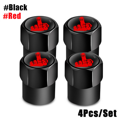 4 bucăți/set Capace de supapă cu logo craniu roșu Accesorii pentru roți de mașină Capac pentru tijă Auto Styling Din aliaj de aluminiu Capace pentru jante pentru anvelope