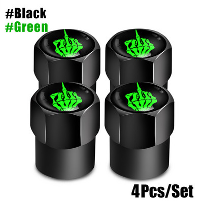 4 bucăți/set Capace de supapă cu logo craniu roșu Accesorii pentru roți de mașină Capac pentru tijă Auto Styling Din aliaj de aluminiu Capace pentru jante pentru anvelope