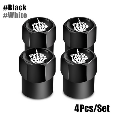 4 bucăți/set Capace de supapă cu logo craniu roșu Accesorii pentru roți de mașină Capac pentru tijă Auto Styling Din aliaj de aluminiu Capace pentru jante pentru anvelope