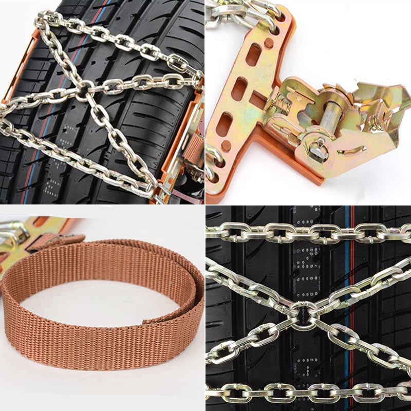 Anvelope auto Lanțuri antiderapante pentru mașini SUV Lanț universal de urgență pentru zăpadă și noroi Oțel cu mangan Lanț antiderapant pentru vehicule