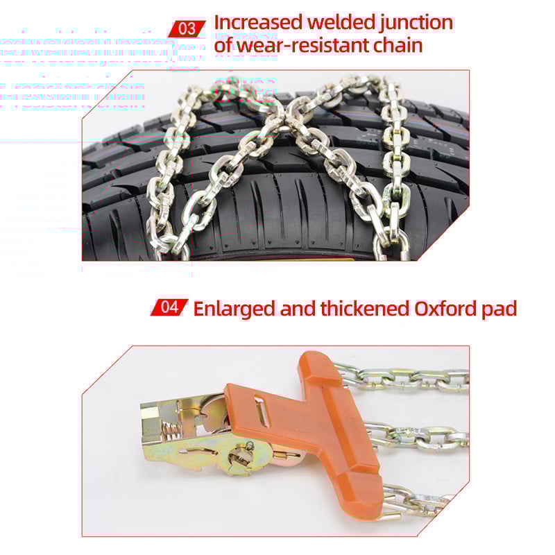 Anvelope auto Lanțuri antiderapante pentru mașini SUV Lanț universal de urgență pentru zăpadă și noroi Oțel cu mangan Lanț antiderapant pentru vehicule