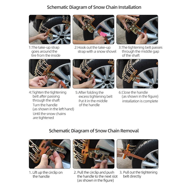 Anvelope auto Lanțuri antiderapante pentru mașini SUV Lanț universal de urgență pentru zăpadă și noroi Oțel cu mangan Lanț antiderapant pentru vehicule