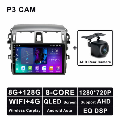 Android 11 automobilio radijas GPS daugialypės terpės vaizdo stereofoninis įrenginys, skirtas Toyota Corolla 2006–2013 navigacijos grotuvui Bluetooth 5.0 4G LTE WIFI DSP