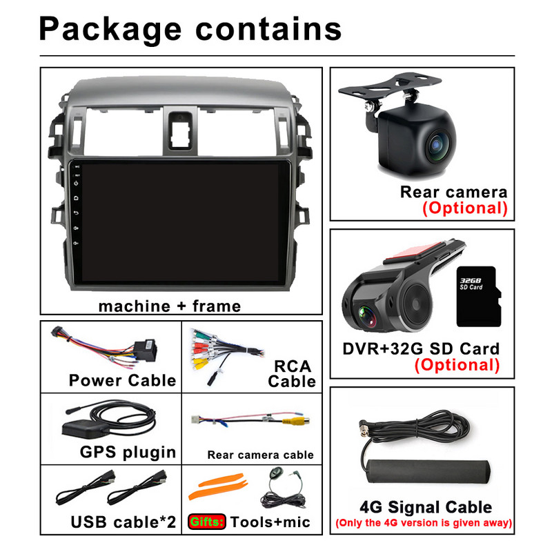 Android 11 automobilio radijas GPS daugialypės terpės vaizdo stereofoninis įrenginys, skirtas Toyota Corolla 2006–2013 navigacijos grotuvui Bluetooth 5.0 4G LTE WIFI DSP