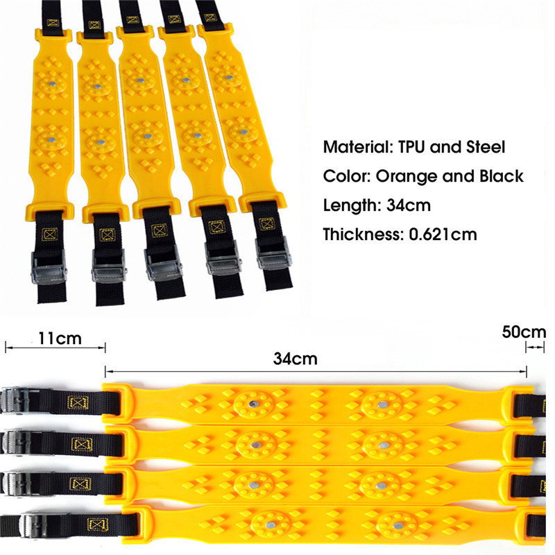 10KOM Lanci za snijeg od automobilskih guma Zimski lanci za gume za snijeg Gume od blata Protuklizni pojasevi Pojasevi za hitnu vožnju na kotačima