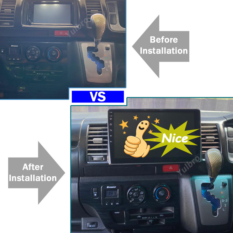 Toyota HiAce H200 RegiusAce Commuter Quantum 2005-2018 Android autórádió sztereó DVD Carplay multimédiás auto GPS fejegység BT készülékhez