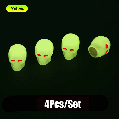 Capace de supapă de anvelopă luminoase pentru mașină, motocicletă, capac de supapă strălucitoare, butuc de roată a anvelopei, decorare pentru stil, accesorii auto, 5 culori