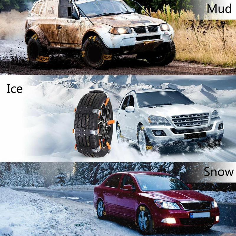 Blocuri de tracțiune pentru anvelope de mașină, rezistente, antiderapante, PU, 1/2 buc, cu sac, curele de lanț pentru cauciucuri de urgență, noroi, nisip, pentru noroi, gheață V0p9