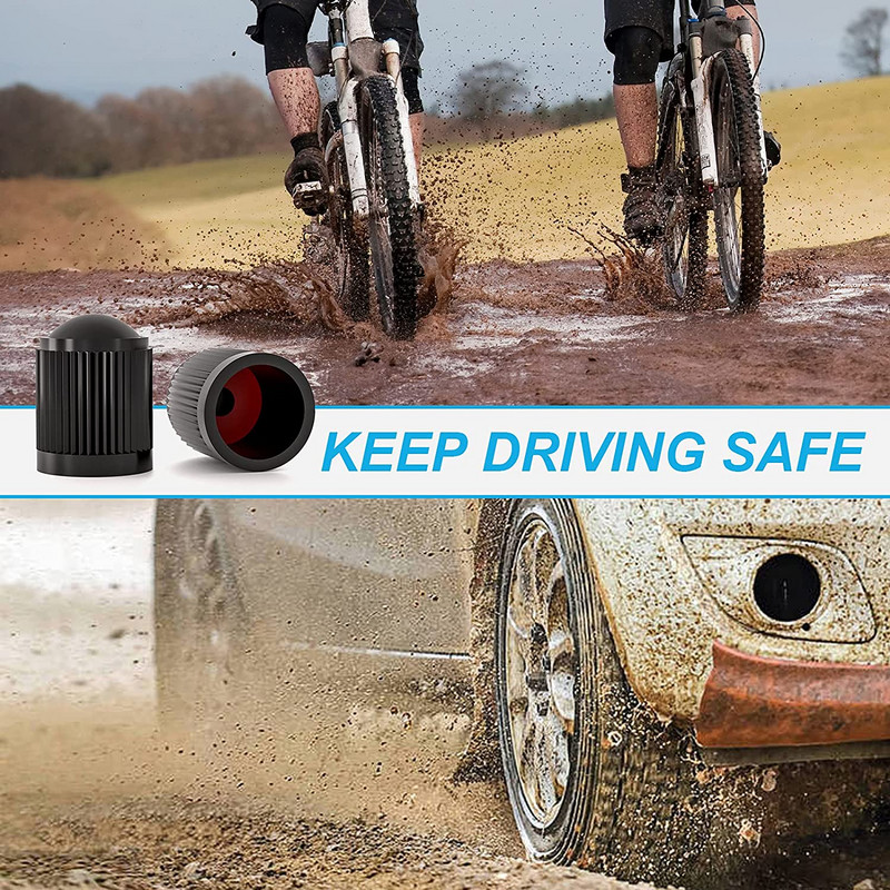 100 tk rehvide klapikorgid, plastikust klapivarre korgid O-kummist tihendiga, universaalsed varrekatted automaasturite jalgrataste mootorrataste jaoks