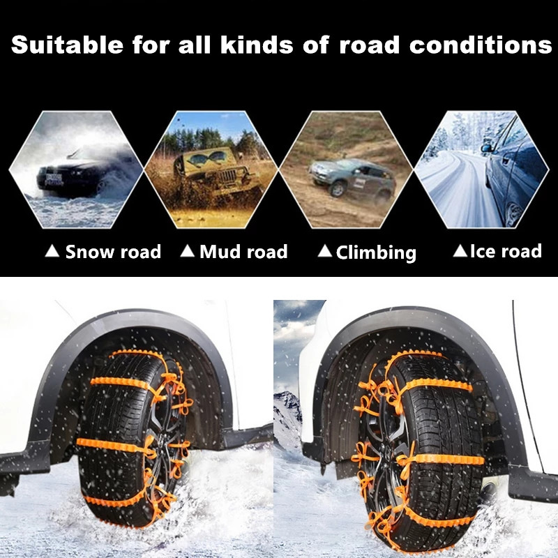 20kom Lanci za snijeg Zimske gume za automobile Lanci za kotače Zimske vanjske gume za snijeg Dodatna oprema za automobilske kotače protiv proklizavanja