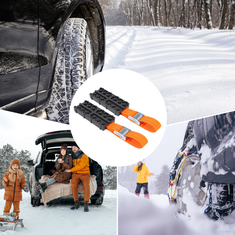 Roți de mașină Lanțuri de siguranță Bloc de tracțiune multifuncțional cu noroi pentru drumuri Bloc anti-alunecare pentru vehicule off-road Accesorii cu centură anti-alunecare