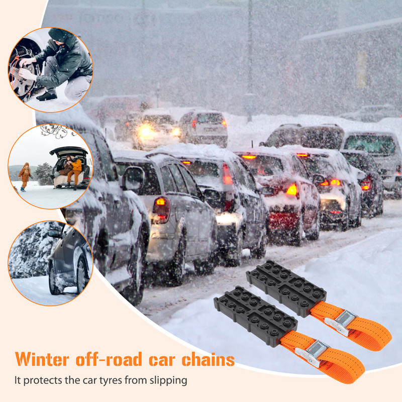 Roți de mașină Lanțuri de siguranță Bloc de tracțiune multifuncțional cu noroi pentru drumuri Bloc anti-alunecare pentru vehicule off-road Accesorii cu centură anti-alunecare