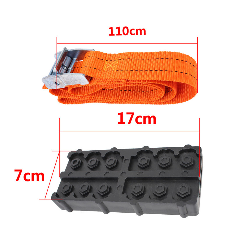 Roți de mașină Lanțuri de siguranță Bloc de tracțiune multifuncțional cu noroi pentru drumuri Bloc anti-alunecare pentru vehicule off-road Accesorii cu centură anti-alunecare