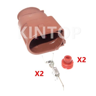 1 set 2 pini 3B0973852A 3B0973752A conector impermeabil pentru mașină pentru ventilator electronic Audi, priză cablu electric cu fire