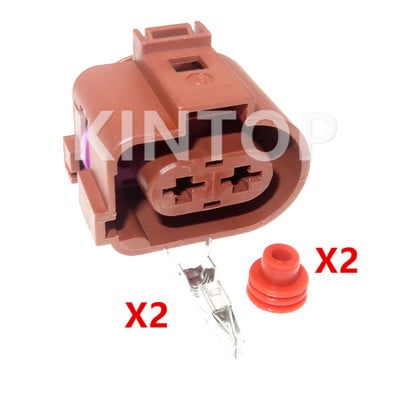 1 set 2 pini 3B0973852A 3B0973752A conector impermeabil pentru mașină pentru ventilator electronic Audi, priză cablu electric cu fire