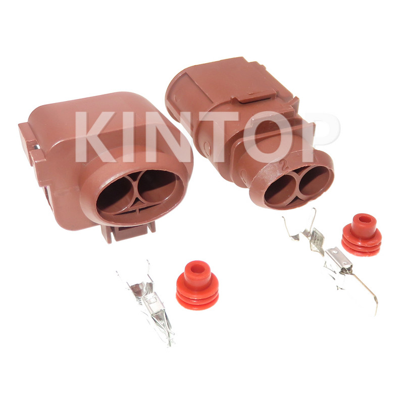 1 set 2 pini 3B0973852A 3B0973752A conector impermeabil pentru mașină pentru ventilator electronic Audi, priză cablu electric cu fire