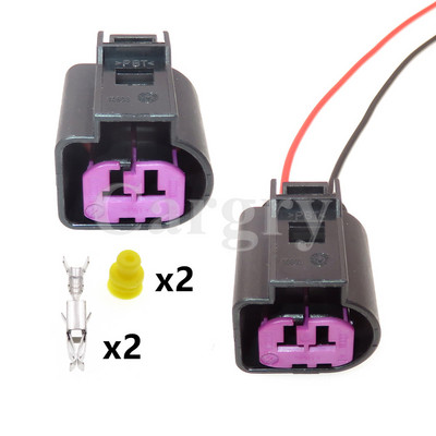 1 Set 2P 1J0973772 Car Replacement Connector Accessories Car Motor Wiring Waterproof Socket with Terminal