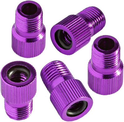 5 tk Presta klapiadapter Teisendage Presta Schrader Prantsuse/Ühendkuningriigi rehviks USA rehvi täispuhumiseks, kasutades tavalist pumpa või õhukompressorit