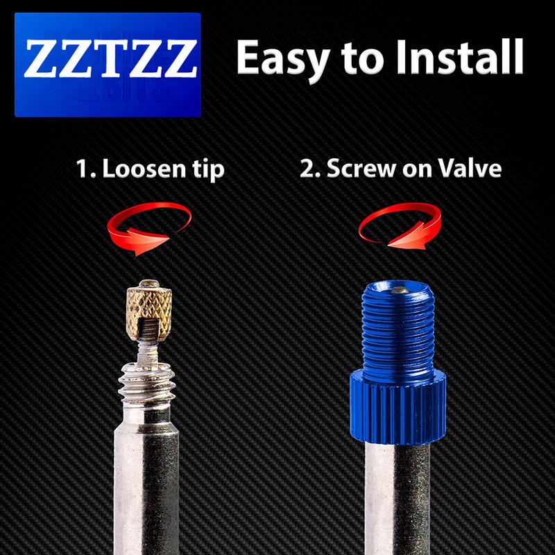 5 tk Presta klapiadapter Teisendage Presta Schrader Prantsuse/Ühendkuningriigi rehviks USA rehvi täispuhumiseks, kasutades tavalist pumpa või õhukompressorit