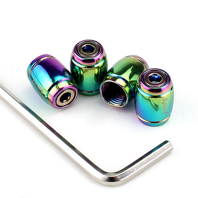 4 bucăți capace de tijă a supapelor anvelopei, capace de roți din aluminiu anodizat, capace universale pentru niple pentru mașini, camioane, motociclete, SUV-uri și biciclete