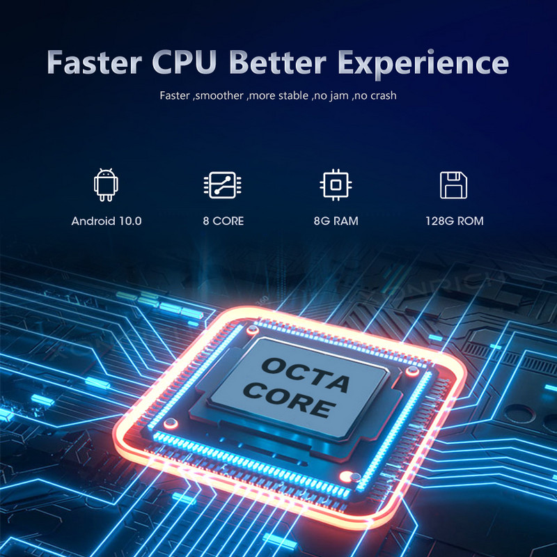 Podofo Autoradio 1 DIN Android automobilinis radijas CarPlay GPS 7" rankinis IPS ištraukiamas ekranas universalus automobilinis multimedijos grotuvas