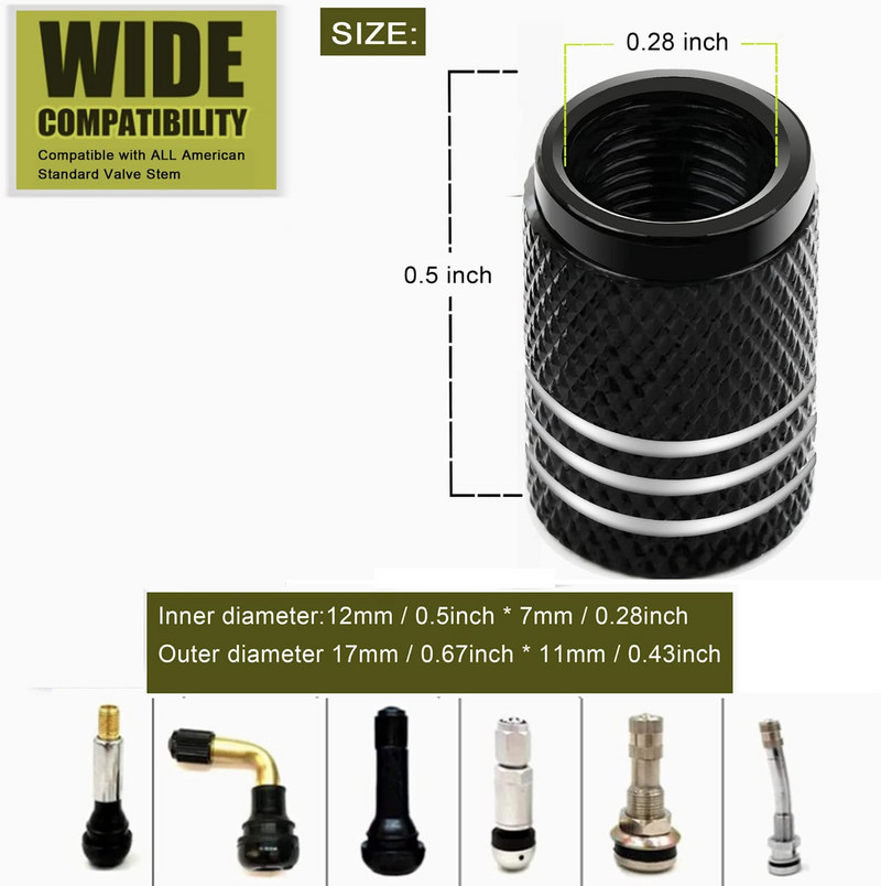 Capace tijă roată anvelopă din aluminiu Tijă roată roată Capac supapă aer din aliaj de aluminiu Capace supapă roată anvelopă roată anvelopă Capace tijă jantei anvelopei