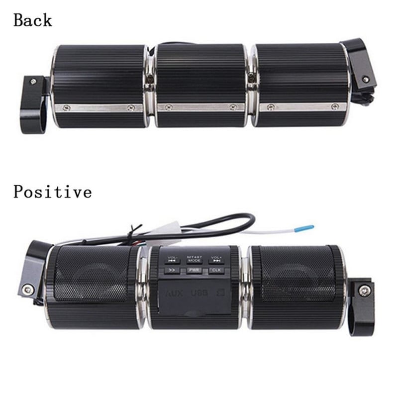 Motocicletă Bluetooth Audio Difuzor stereo rezistent la apă TF USB Radio FM