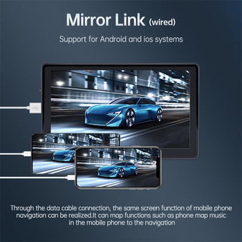 Νέα Universal ραδιόφωνο αυτοκινήτου 7 ιντσών Πολυμεσική συσκευή αναπαραγωγής βίντεο Φορητή ασύρματη οθόνη αφής Apple CarPlay Android Auto για BMW VW KIA