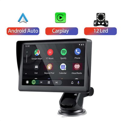 Nou radio universal de 7 inchi, player video multimedia, portabil, wireless, Apple CarPlay, Android, ecran tactil automat pentru BMW VW KIA