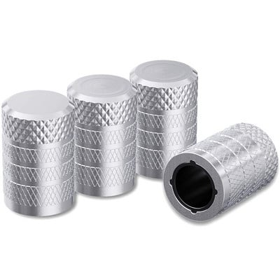 Capace de tijă a supapei anvelopei moletate din aluminiu cu căptușeală din plastic Capace de niplu pentru roți de anvelope rezistente la coroziune pentru mașini și motociclete