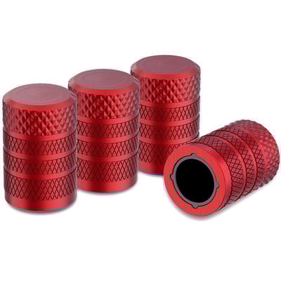 Capace de tijă a supapei anvelopei moletate din aluminiu cu căptușeală din plastic Capace de niplu pentru roți de anvelope rezistente la coroziune pentru mașini și motociclete