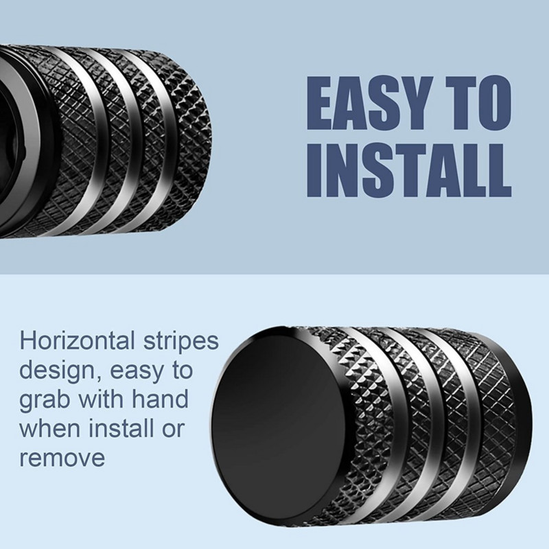 Capace de tijă a supapei anvelopei moletate din aluminiu cu căptușeală din plastic Capace de niplu pentru roți de anvelope rezistente la coroziune pentru mașini și motociclete